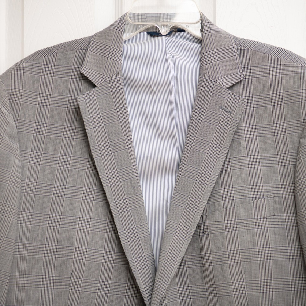 Brooks Brothers Wool Blazer Plaid Jacket 48R Sport Coat Preppy Business Academia
